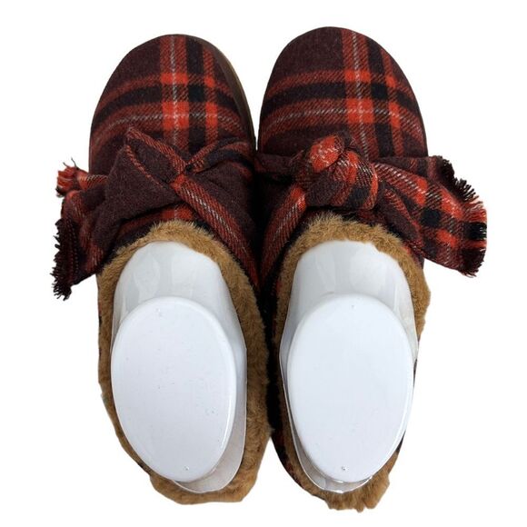 Toms red plaid slippers women’s size 6 - Picture 2 of 8